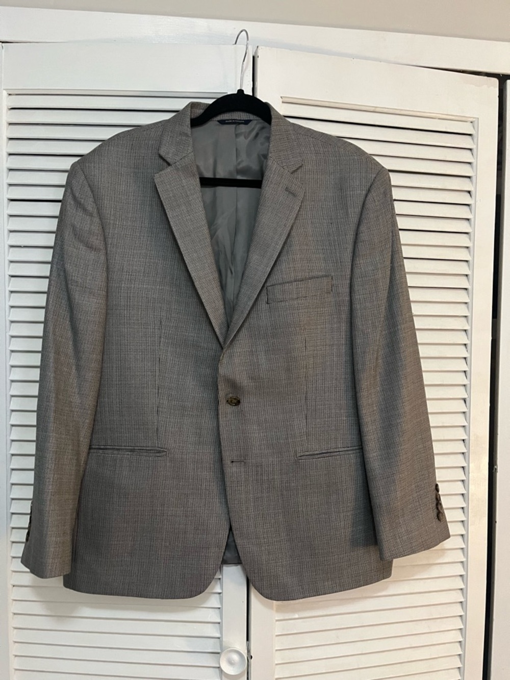 Ralph Lauren Silk & Wool Sport Coat Blazer - Gray Pattern - Size 44S
